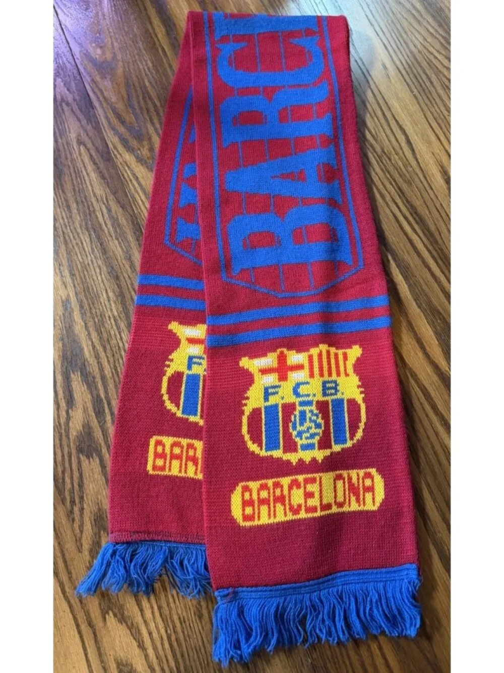 FC Barcelona Scarf Spain Football Soccer Club FCB Official Product Red Blue